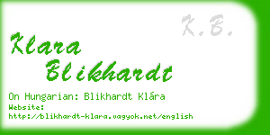klara blikhardt business card